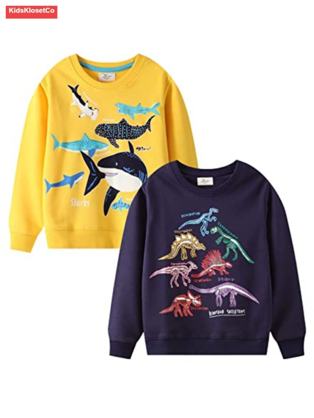 Toddler Boys Graphic Crewneck Sweatshirt 2-Pack French Terry